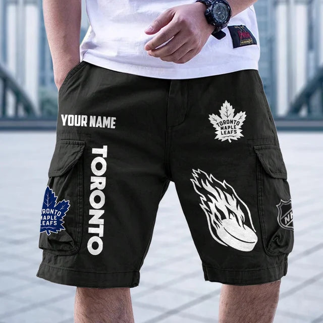 [SUPER SALE] NEW CUSTOMIZED NHL23 TML TORONTO MAPLE LEAFS CARGO SHORTS