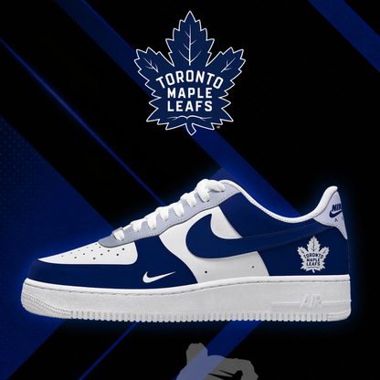 LIMITED EDITION - NEW CUSTOMIZED NHL23 TML TORONTO MAPLE LEAFS AF1 SHOES