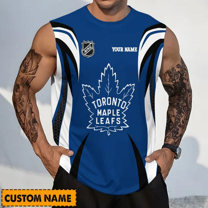 LIMITED EDITION - NEW CUSTOMIZED NHL23 TML TORONTO MAPLE LEAFS TANK TOP & GYM SHIRT