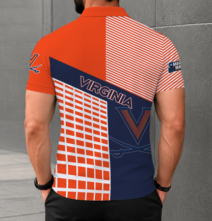 VIRAL EDITION - NEW CUSTOMIZED NCAA MAM23 VIC VIRGINIA CAVALIERS POLO SHIRT