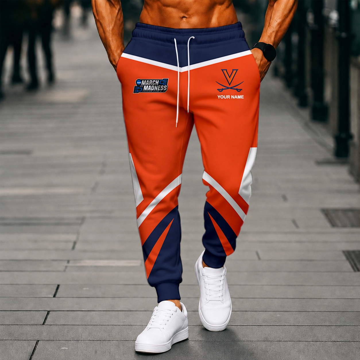 LIMITED EDITION - NEW CUSTOMIZED NCAA MAM23 VIC VIRGINIA CAVALIERS SWEATPANTS