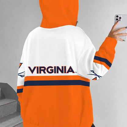 [FAN FAVORITE] NEW CUSTOMIZED NCAA MAM23 VIC VIRGINIA CAVALIERS STRAPPY ZIP HOODIE