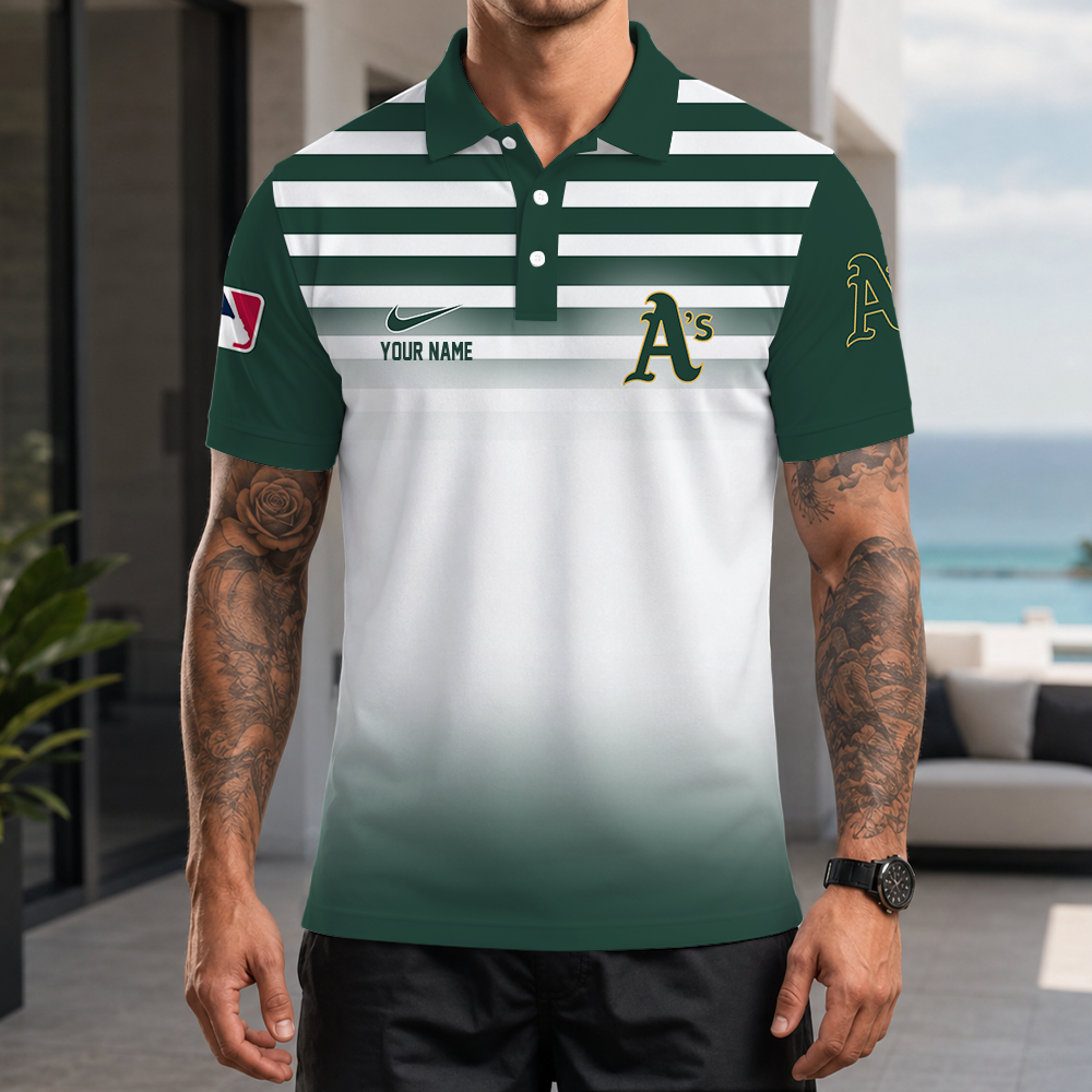 [FLASH SALE] NEW CUSTOMIZED MLB23 OAS OAKLAND ATHLETICS POLO SHIRT