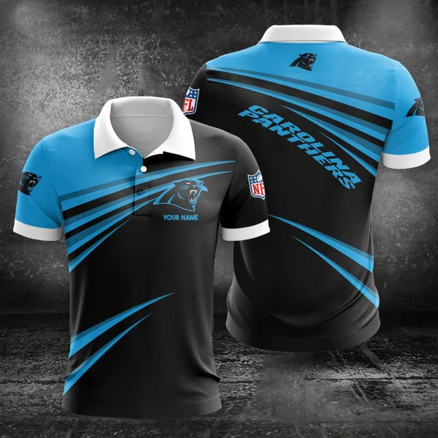 VIRAL EDITION - NEW CUSTOMIZED NFL23 CLP CAROLINA PANTHERS POLO, T-SHIRT & SHORT PANTS SET