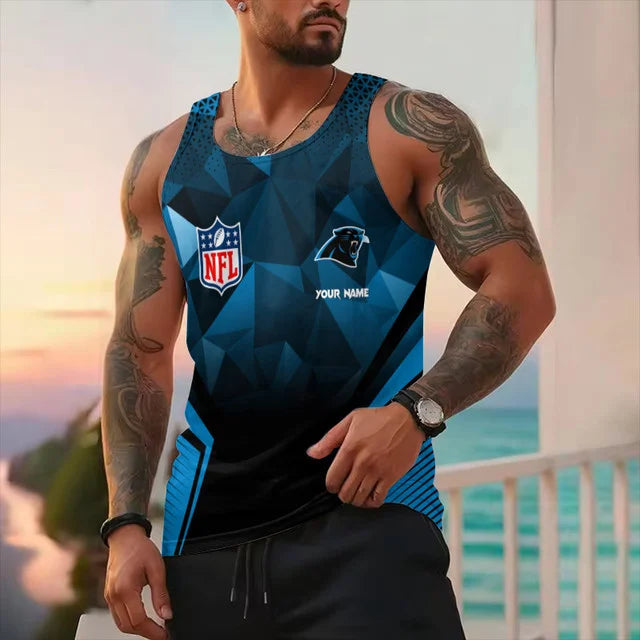 EXCLUSIVE EDITION - NEW CUSTOMIZED NFL23 CLP CAROLINA PANTHERS UNISEX TANK TOP