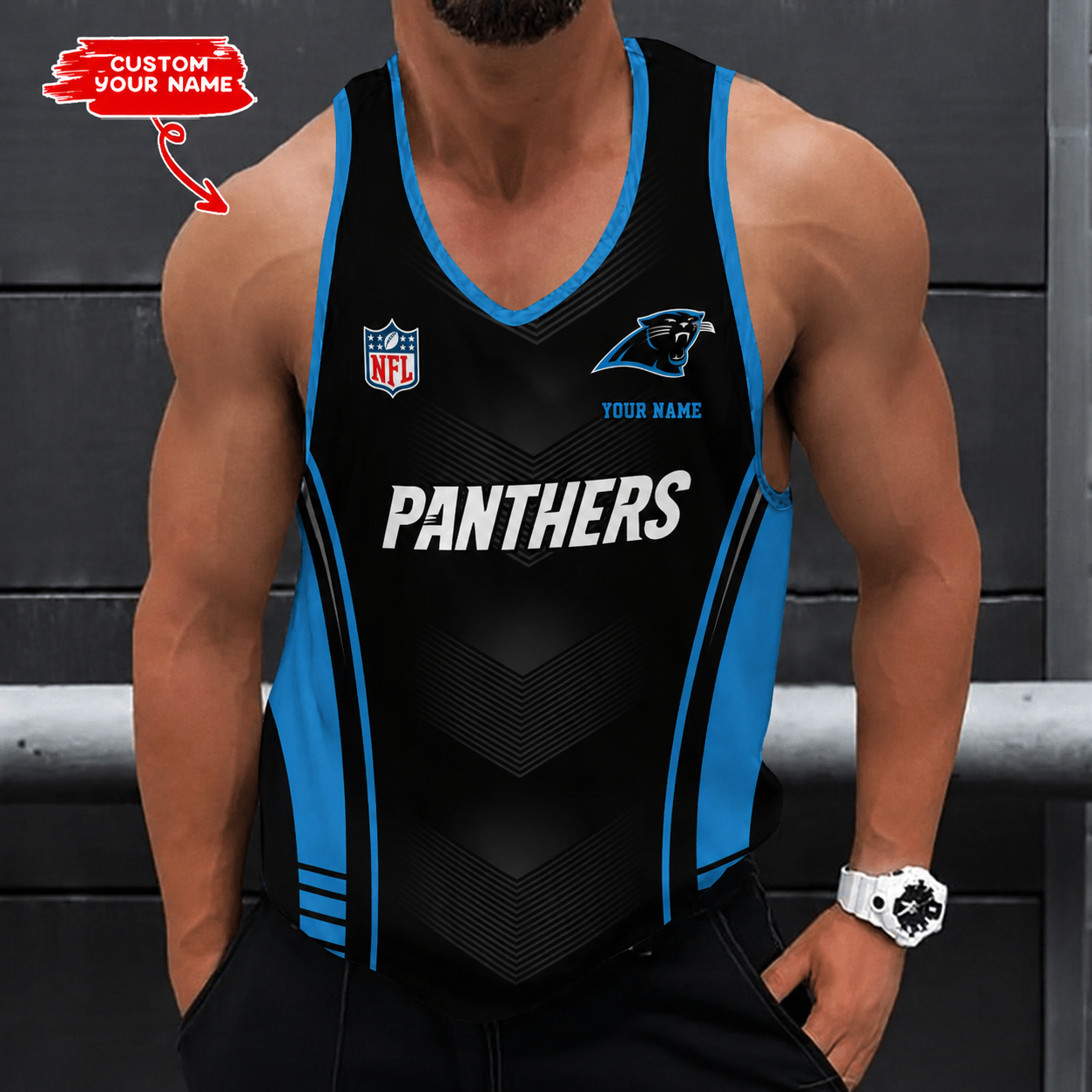 [SPECIAL OFFER] NEW CUSTOMIZED NFL23 CLP CAROLINA PANTHERS UNISEX TANK TOP