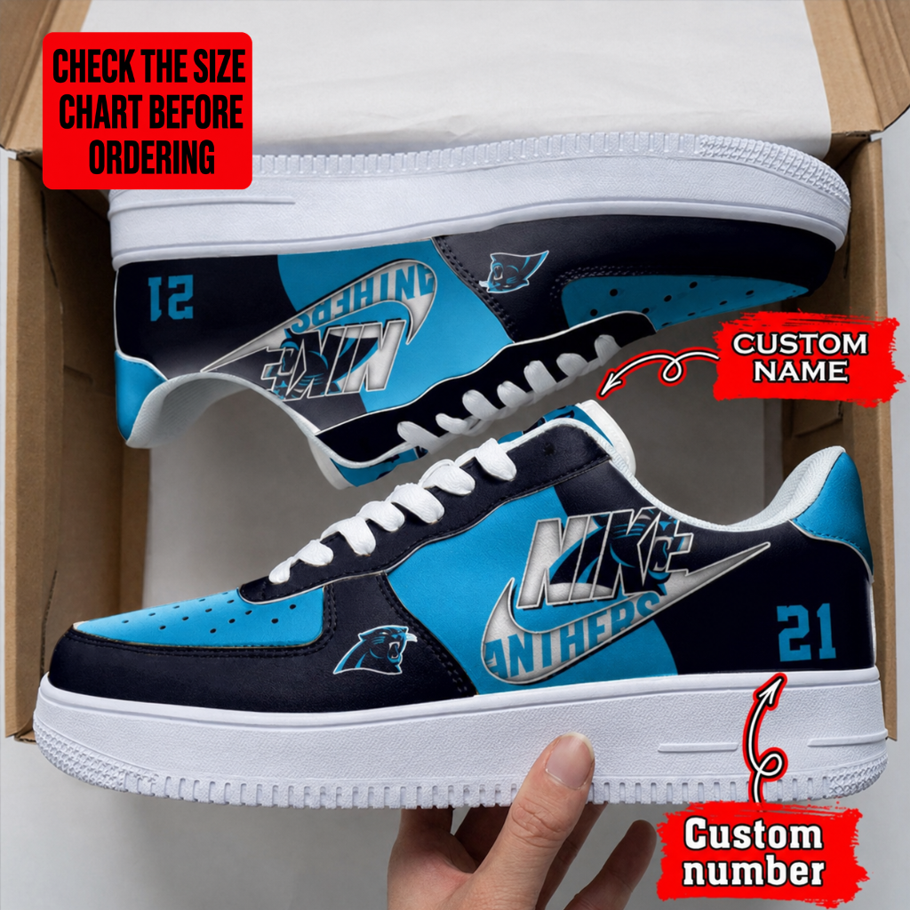 [SPECIAL OFFER] NEW CUSTOMIZED NFL23 CLP CAROLINA PANTHERS AF1 SHOES