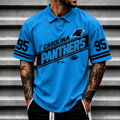 [SPECIAL OFFER] NEW CUSTOMIZED NFL23 CLP CAROLINA PANTHERS POLO SHIRT