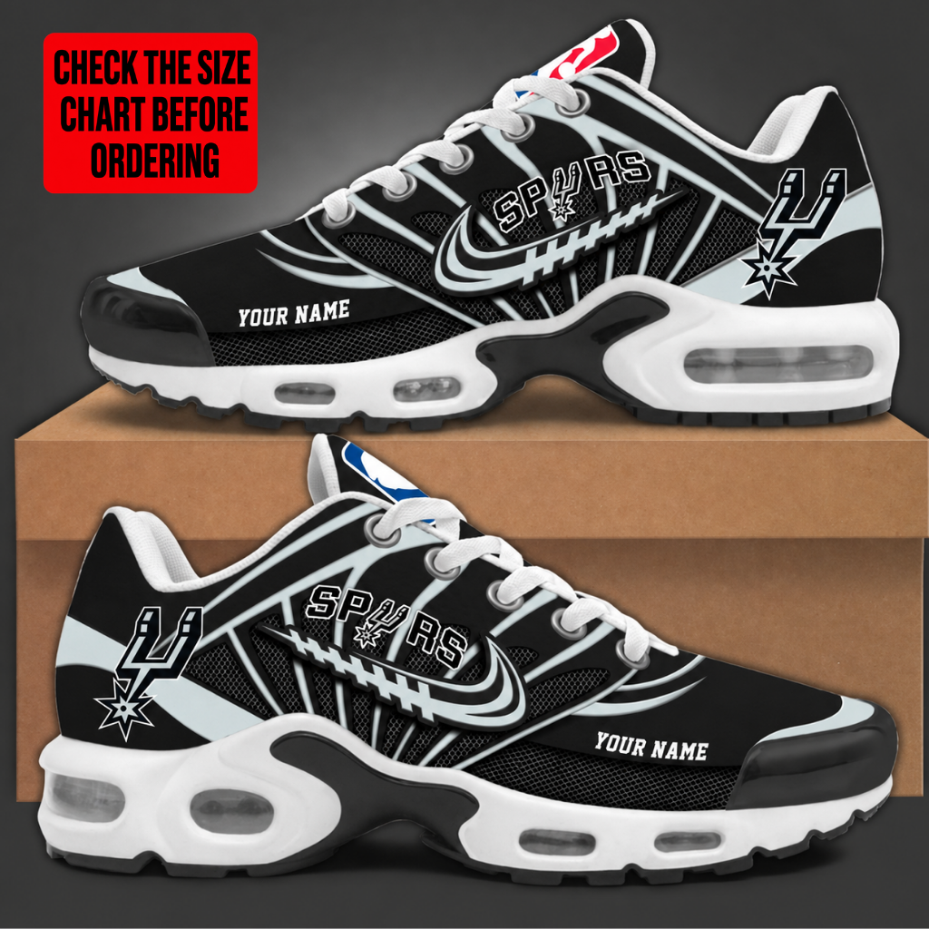 [HOT DEAL] NEW CUSTOMIZED NBA23 SAS SAN ANTONIO SPURS AIR MAX PLUS SNEAKERS
