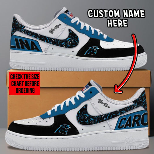 LIMITED EDITION - NEW CUSTOMIZED NFL23 CLP CAROLINA PANTHERS AF1 SNEAKERS