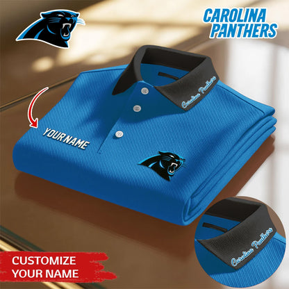LIMITED EDITION - NEW CUSTOMIZED NFL23 CLP CAROLINA PANTHERS POLO SHIRT