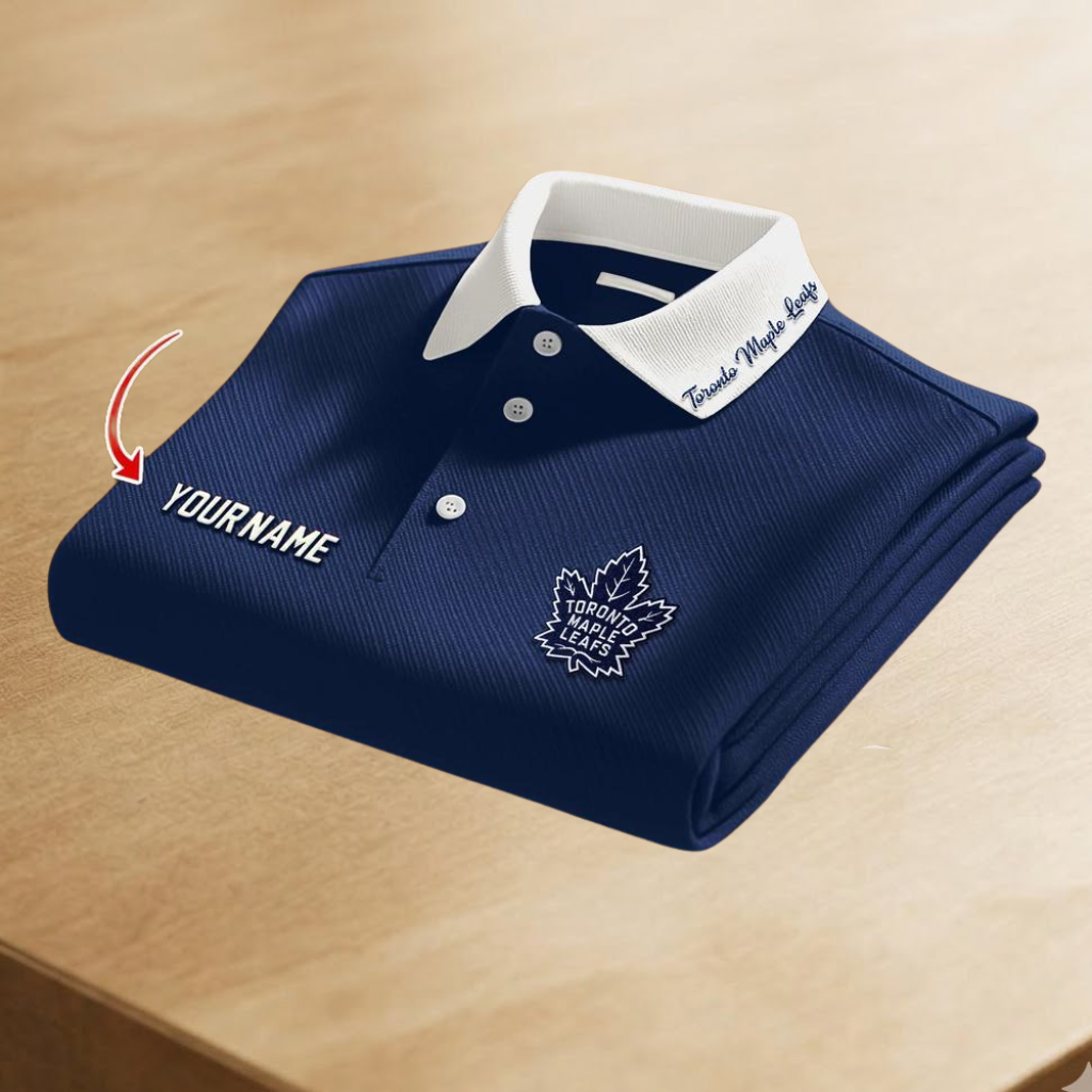 LIMITED EDITION - NEW CUSTOMIZED NHL23 TML TORONTO MAPLE LEAFS POLO SHIRT