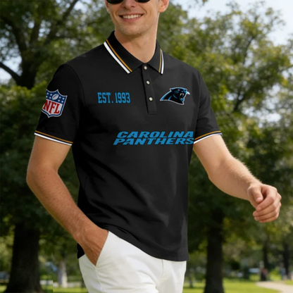 [SPECIAL OFFER] NEW CUSTOMIZED NFL23 CLP CAROLINA PANTHERS POLO SHIRT