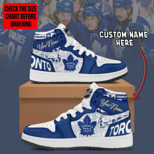 LIMITED EDITION - NEW CUSTOMIZED NHL23 TML TORONTO MAPLE LEAFS AIR JORDAN SNEAKERS