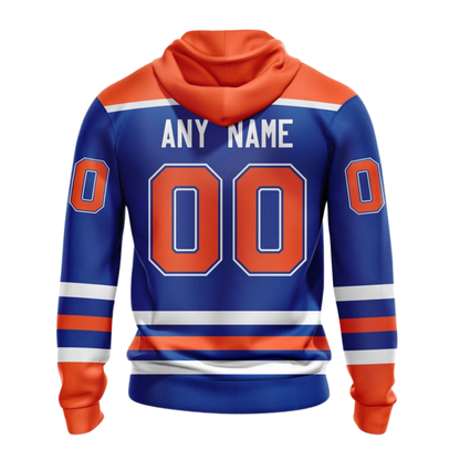 LIMITED EDITION - NEW CUSTOMIZED NHL03 EMO EDMONTON OILERS COMBO HOODIE & LONGPANTS
