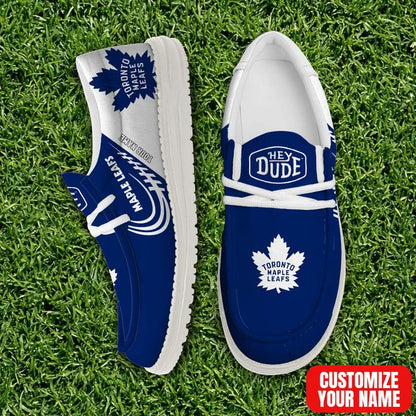 [SUPER SALE] NEW CUSTOMIZED NHL23 TML TORONTO MAPLE LEAFS PREMIUM LOAFER SHOES