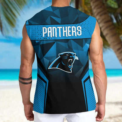 LIMITED EDITION - NEW CUSTOMIZED NFL23 CLP CAROLINA PANTHERS MEN'S GYM SHIRT