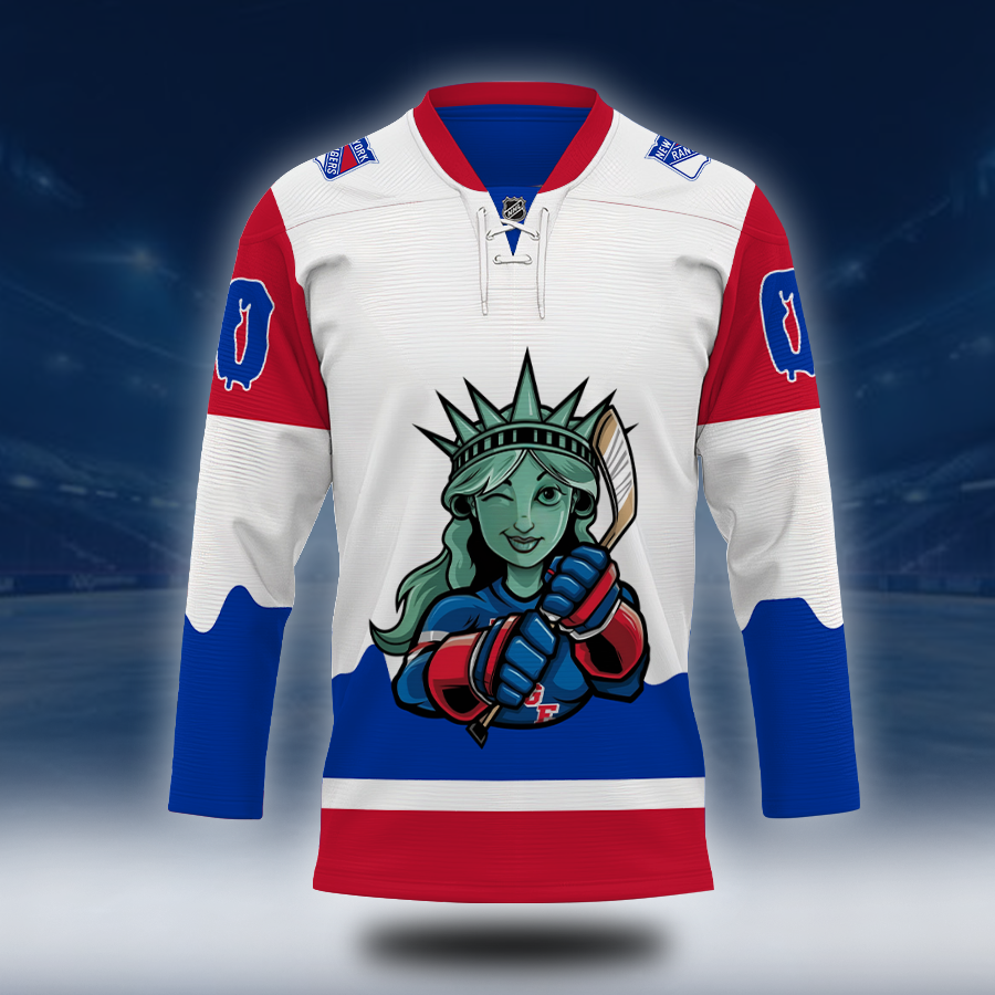 LIMITED EDITION - NEW CUSTOMIZED NHL24 NYR NEW YORK RANGERS UNISEX HOCKEY JERSEY