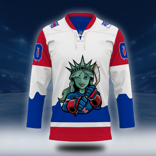 LIMITED EDITION - NEW CUSTOMIZED NHL24 NYR NEW YORK RANGERS UNISEX HOCKEY JERSEY
