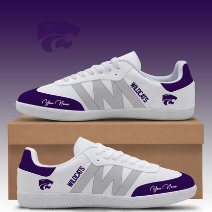 [FAN FAVORITE] NEW CUSTOMIZED NCAA FBS24 KSW KANSAS STATE WILDCATS CLASSIC SNEAKERS