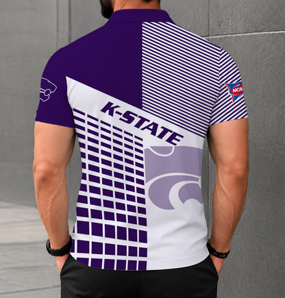 VIRAL EDITION - NEW CUSTOMIZED NCAA FBS24 KSW KANSAS STATE WILDCATS POLO SHIRT