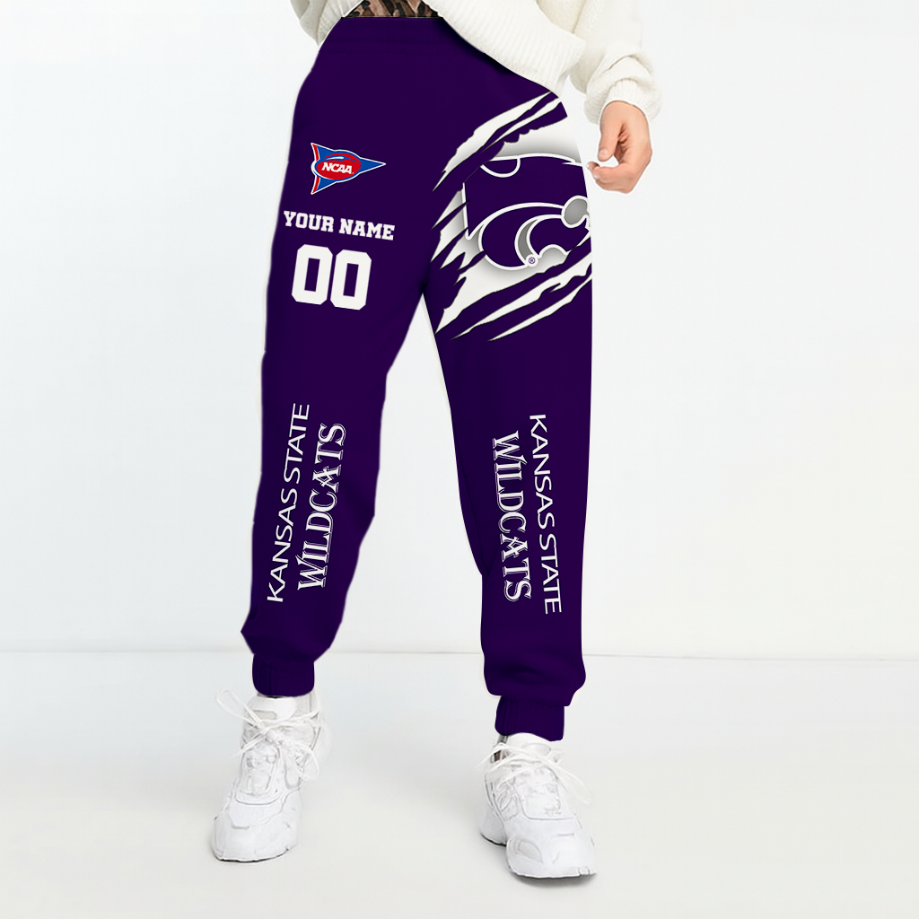 LIMITED EDITION - NEW CUSTOMIZED NCAA FBS24 KSW KANSAS STATE WILDCATS UNISEX LONG PANTS