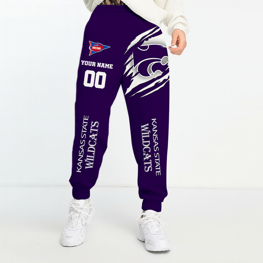 LIMITED EDITION - NEW CUSTOMIZED NCAA FBS24 KSW KANSAS STATE WILDCATS UNISEX LONG PANTS