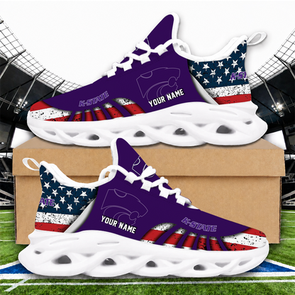 [FAN FAVORITE] NEW CUSTOMIZED NCAA FBS24 KSW KANSAS STATE WILDCATS CLUNKY SNEAKERS