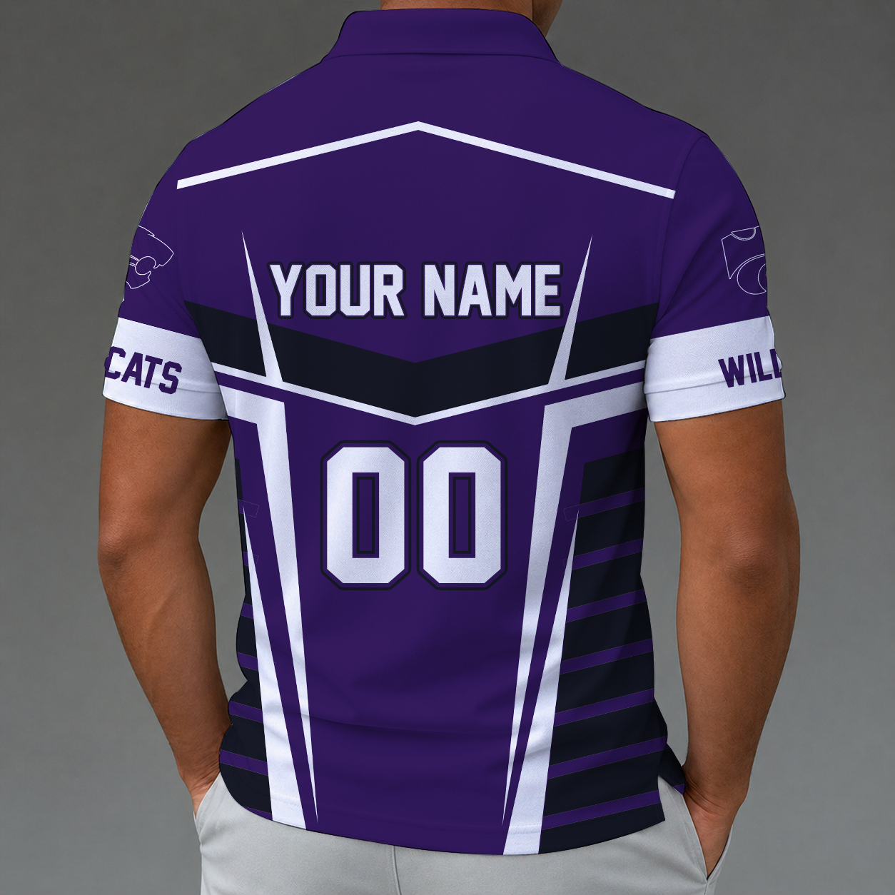 [FAN FAVORITE] NEW CUSTOMIZED NCAA FBS24 KSW KANSAS STATE WILDCATS POLO SHIRT