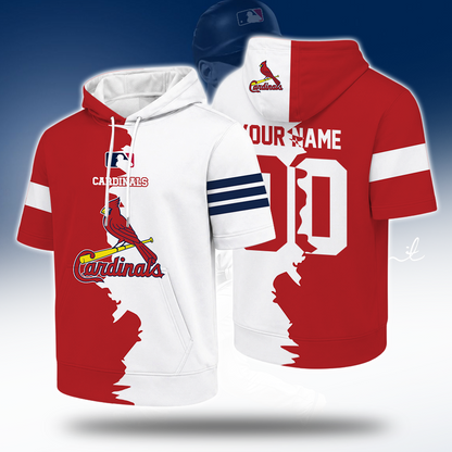 LIMITED EDITION - NEW CUSTOMIZED MLB24 SLC ST. LOUIS CARDINALS SHORT SLEEVE HOODIE