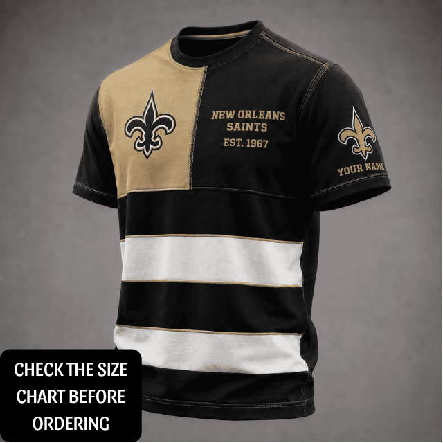 EXCLUSIVE EDITION - NEW CUSTOMIZED NFL24 NOS NEW ORLEANS SAINTS T-SHIRT, POLO SHIRT, ZIP POLO SHIRT, HOODIE, ZIP HOODIE & SWEATSHIRT