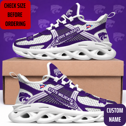 VIRAL EDITION - NEW CUSTOMIZED NCAA FBS24 KSW KANSAS STATE WILDCATS CLUNKY SNEAKERS