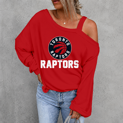 [HOT DEAL] NEW CUSTOMIZED NBA24 TRA TORONTO RAPTORS DROP SHOULDER SWEATSHIRT