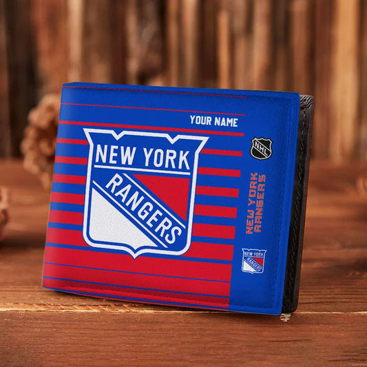 VIRAL EDITION - NEW CUSTOMIZED NHL24 NYR NEW YORK RANGERS LEATHER WALLET