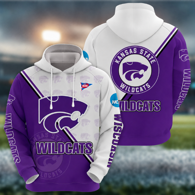 ELITE EDITION - NEW CUSTOMIZED NCAA FBS24 KSW KANSAS STATE WILDCATS HOODIE, ZIP HOODIE, T-SHIRT, POLO SHIRT, ZIP POLO SHIRT & SWEATSHIRT
