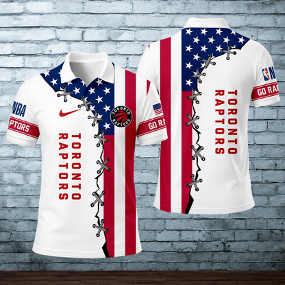 LIMITED EDITION - NEW CUSTOMIZED NBA24 TRA TORONTO RAPTORS POLO SHIRT