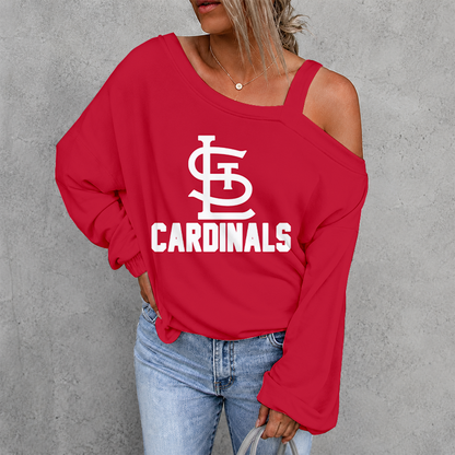 [FLASH SALE] NEW CUSTOMIZED MLB24 SLC ST. LOUIS CARDINALS DROP SHOULDER SWEATSHIRT
