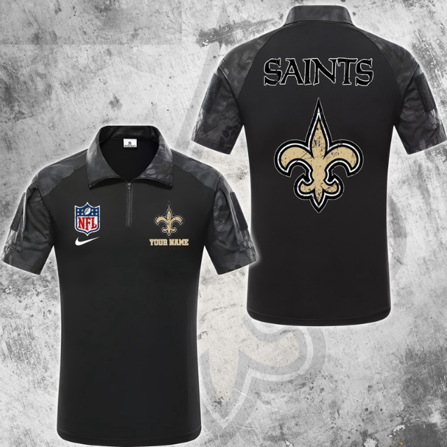 ELITE EDITION - NEW CUSTOMIZED NFL24 NOS NEW ORLEANS SAINTS POLO SHIRT, ZIP POLO SHIRT & T-SHIRTS