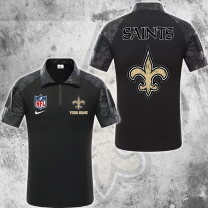 ELITE EDITION - NEW CUSTOMIZED NFL24 NOS NEW ORLEANS SAINTS POLO SHIRT, ZIP POLO SHIRT & T-SHIRTS
