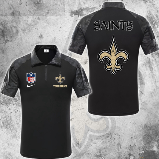 ELITE EDITION - NEW CUSTOMIZED NFL24 NOS NEW ORLEANS SAINTS POLO SHIRT, ZIP POLO SHIRT & T-SHIRTS