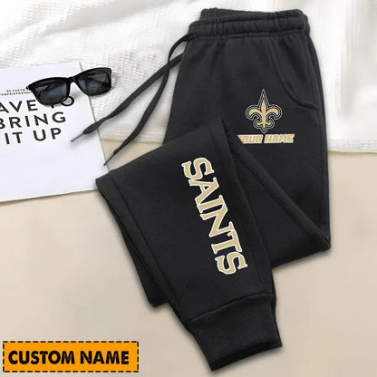 SPECIAL EDITION - NEW CUSTOMIZED NFL24 NOS NEW ORLEANS SAINTS SWEATPANTS