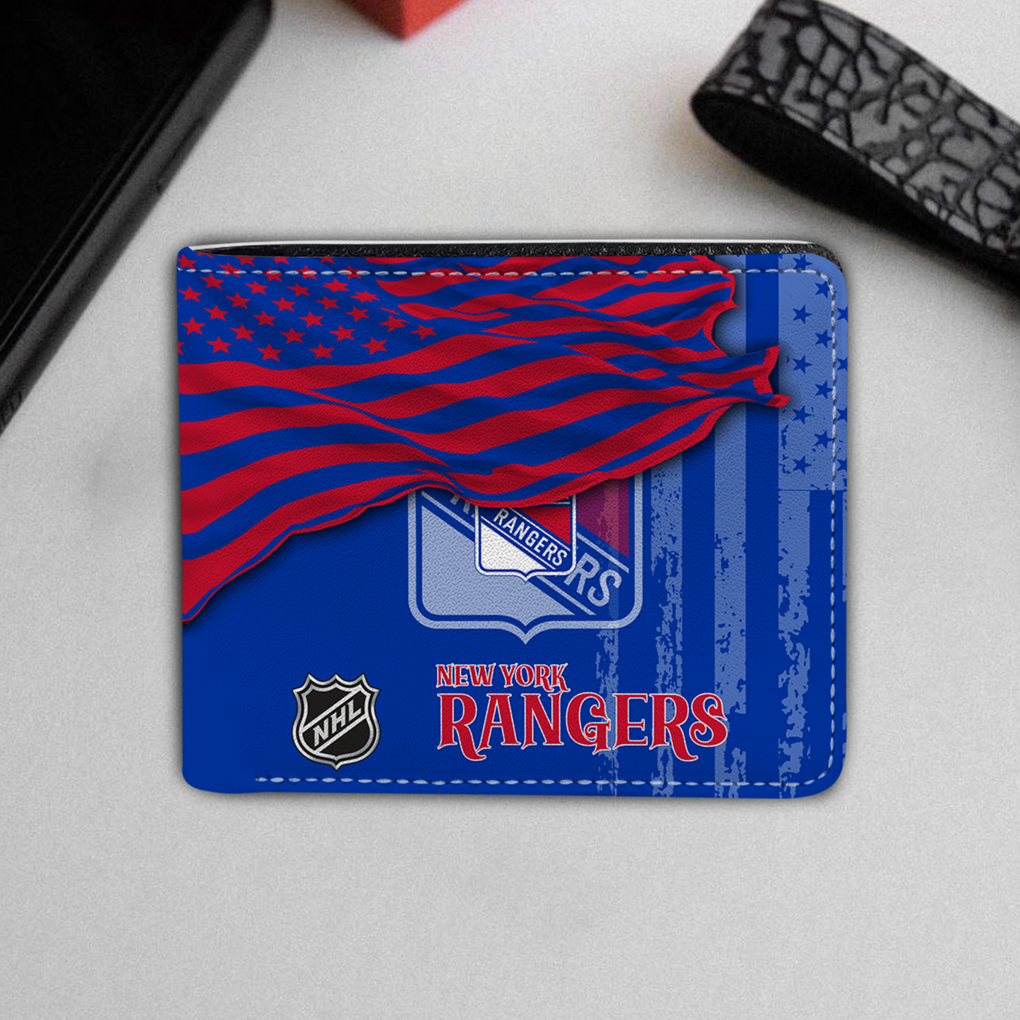 [SUPER SALE ] NEW CUSTOMIZED NHL24 NYR NEW YORK RANGERS LEATHER WALLET