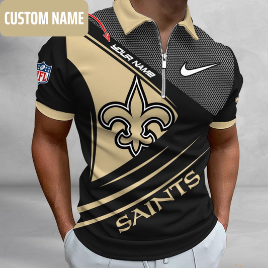 VIRAL EDITION - NEW CUSTOMIZED NFL24 NOS NEW ORLEANS SAINTS POLO SHIRT, ZIP POLO SHIRT & T-SHIRTS