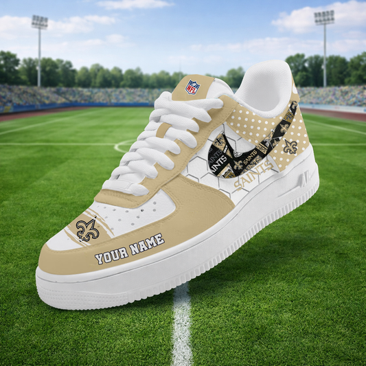 LIMITED EDITION - NEW CUSTOMIZED NFL24 NOS NEW ORLEANS SAINTS AF1 SNEAKERS