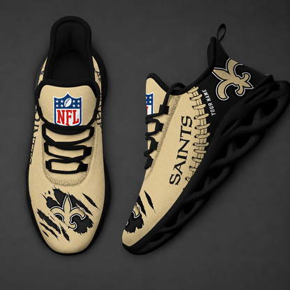 LIMITED EDITION - NEW CUSTOMIZED NFL24 NOS NEW ORLEANS SAINTS UNISEX MAX SOUL SHOES