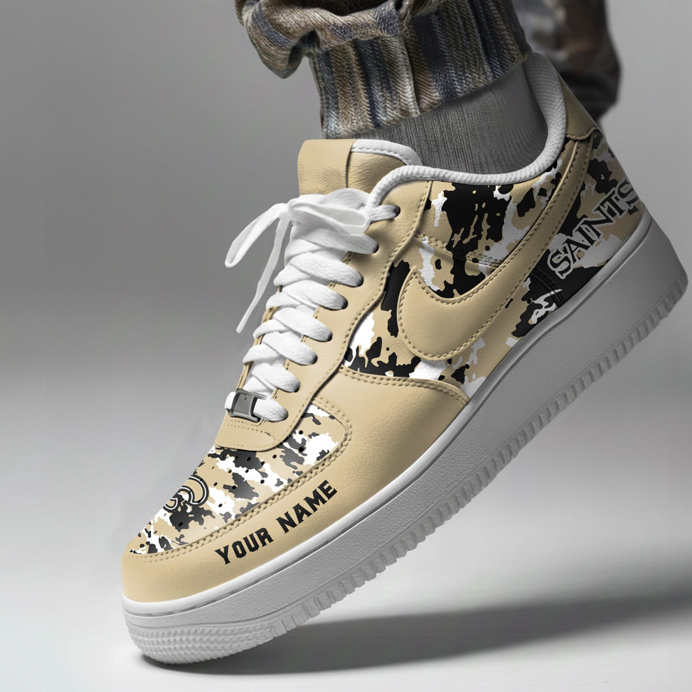 LIMITED EDITION - NEW CUSTOMIZED NFL24 NOS NEW ORLEANS SAINTS AF1 SNEAKERS