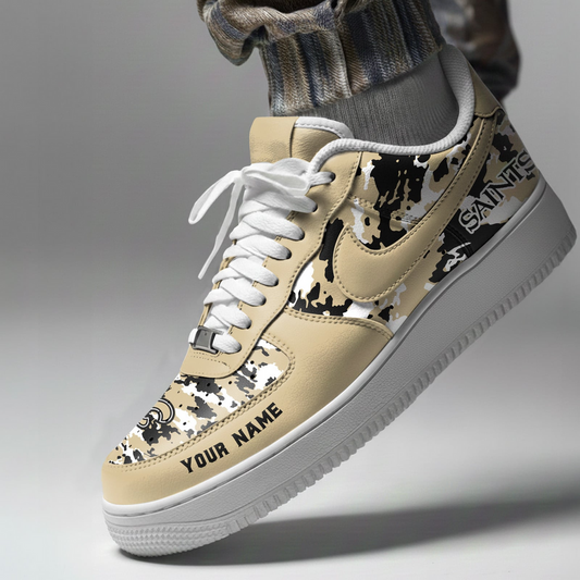 LIMITED EDITION - NEW CUSTOMIZED NFL24 NOS NEW ORLEANS SAINTS AF1 SNEAKERS