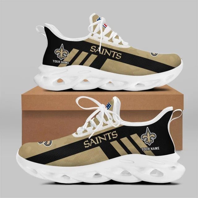 LIMITED EDITION - NEW CUSTOMIZED NFL24 NOS NEW ORLEANS SAINTS UNISEX MAX SOUL SHOES
