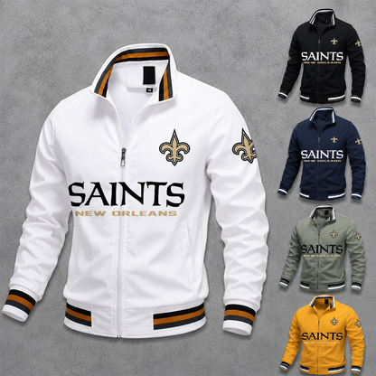 [SPECIAL OFFER] NEW CUSTOMIZED NFL24 NOS NEW ORLEANS SAINTS MEN'S CASUAL JACKET