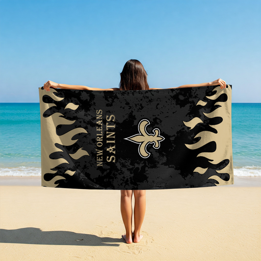 LIMITED EDITION - NEW CUSTOMIZED NFL24 NOS NEW ORLEANS SAINTS BEACH TOWEL FOR FAN